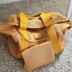 Dagne Dover Yellow Travel Bag Set with Matching Pouch